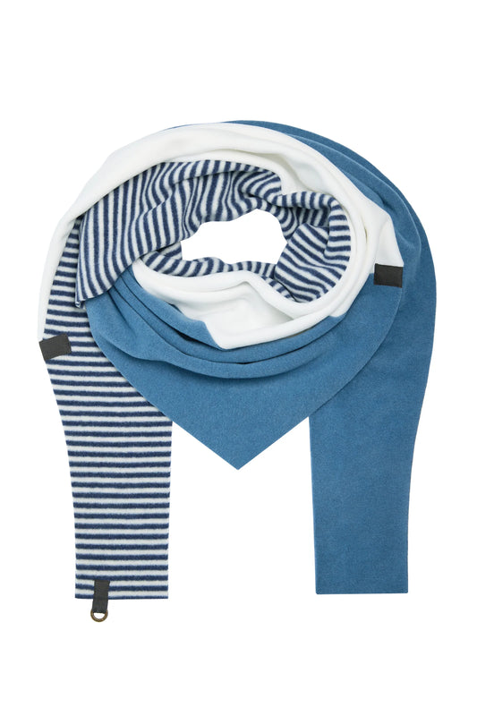 Henriette Steffensen 473 Dusty Blue/OW/Blue Stripe Scarf