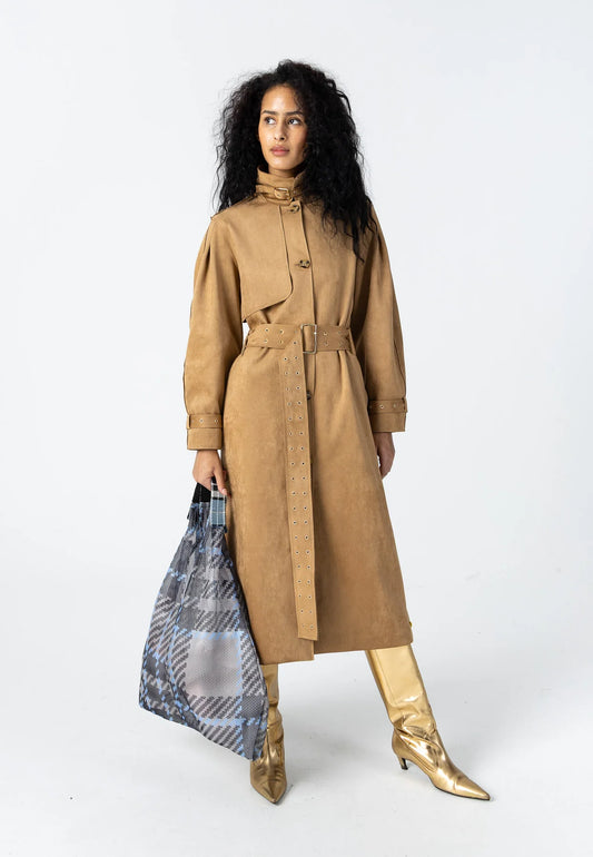 Coster 264-6403 Trenchcoat in Faux Suede