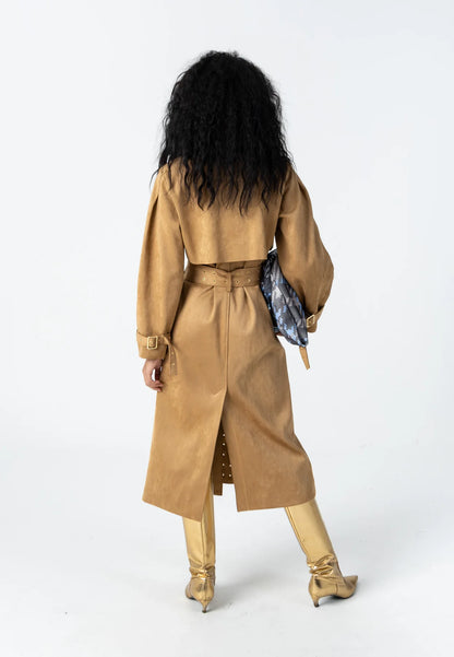 Coster 264-6403 Trenchcoat in Faux Suede
