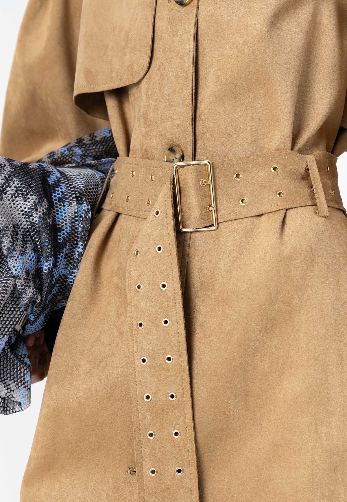 Coster 264-6403 Trenchcoat in Faux Suede