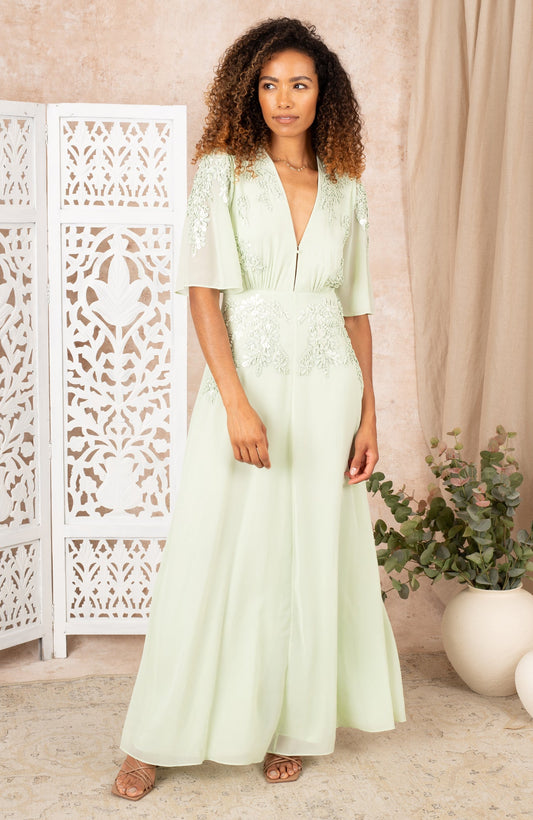 Hope and Ivy Orlagh Mint Green Dress
