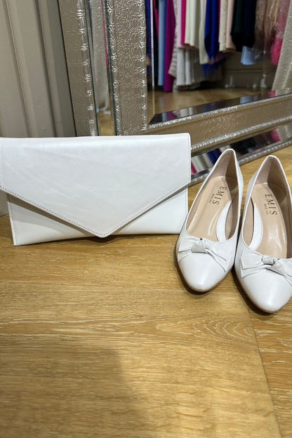Emis Ivory Bow Low Heel