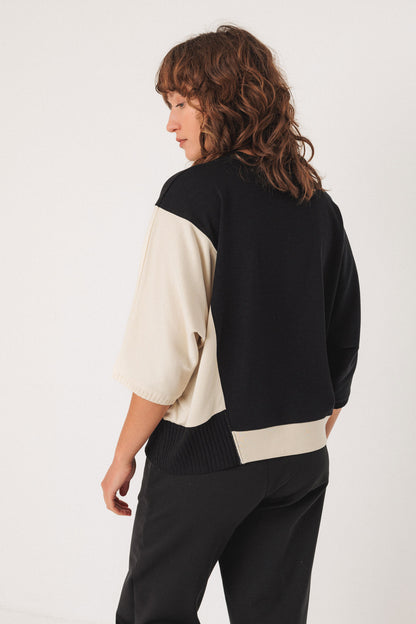 SKFK Aloria Black & Cream Top