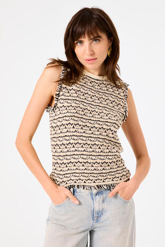 Garcia Textured Fringe Top