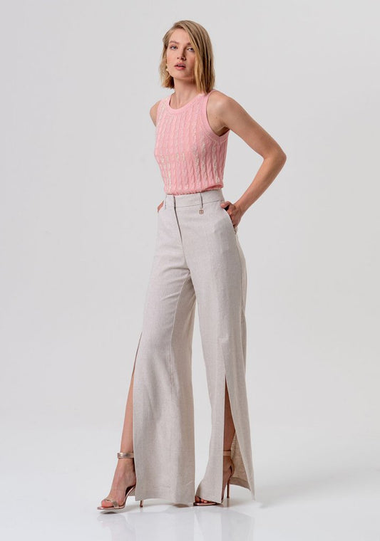 Fracomina V3012 Sand Flare Trouser