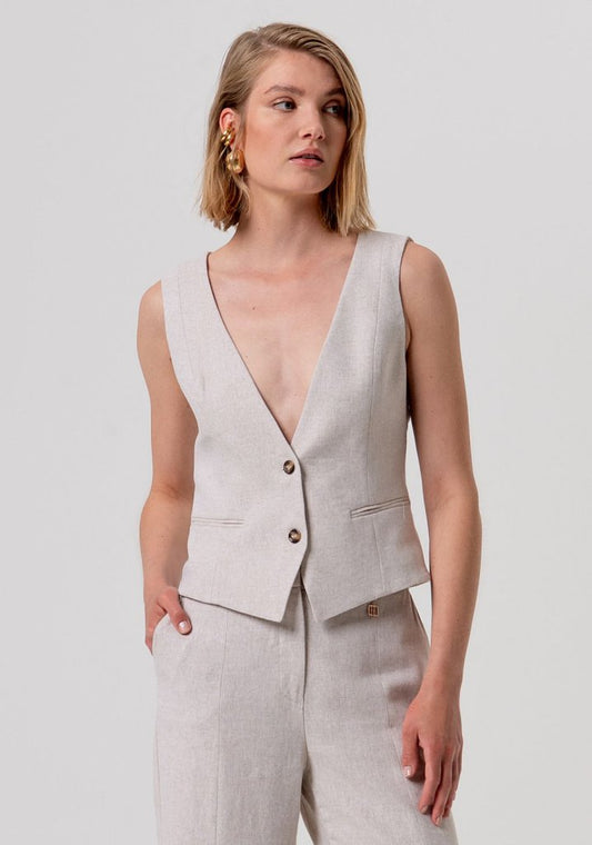 Fracomina J5009 Sand Waistcoat