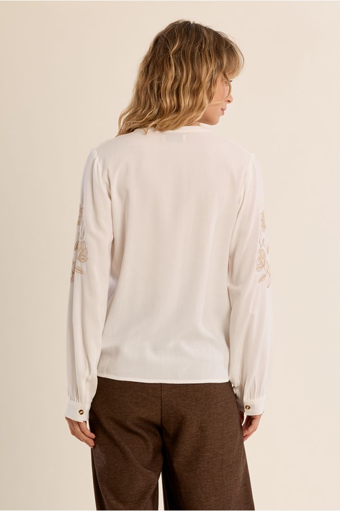 Molly Bracken ZM148EH OffWhite Woven Shirt