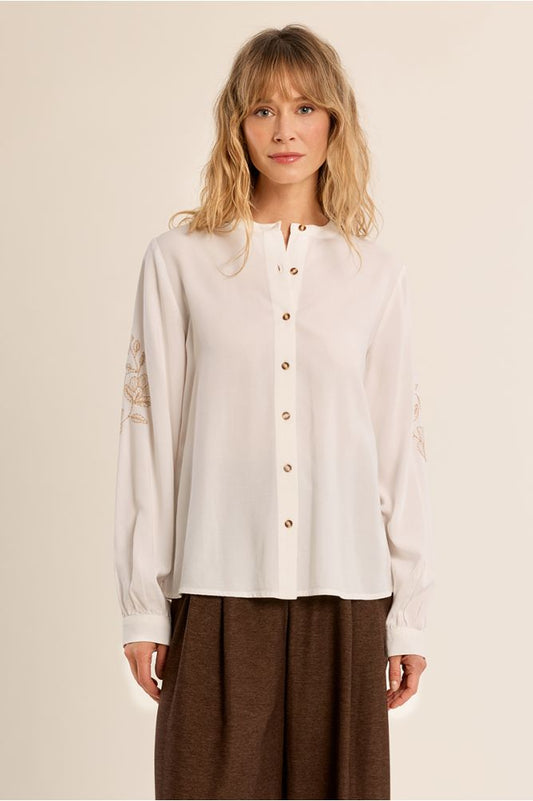 Molly Bracken ZM148EH OffWhite Woven Shirt