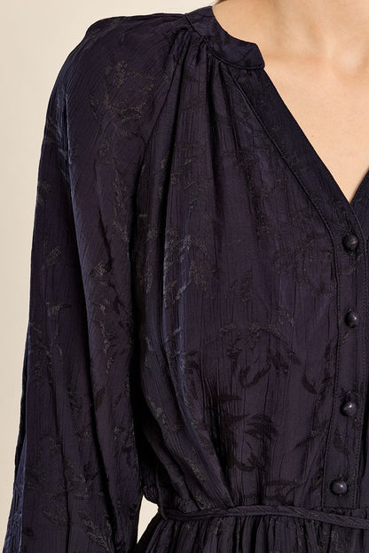 Molly Bracken Woven Dress Midnight Blue T2320EH