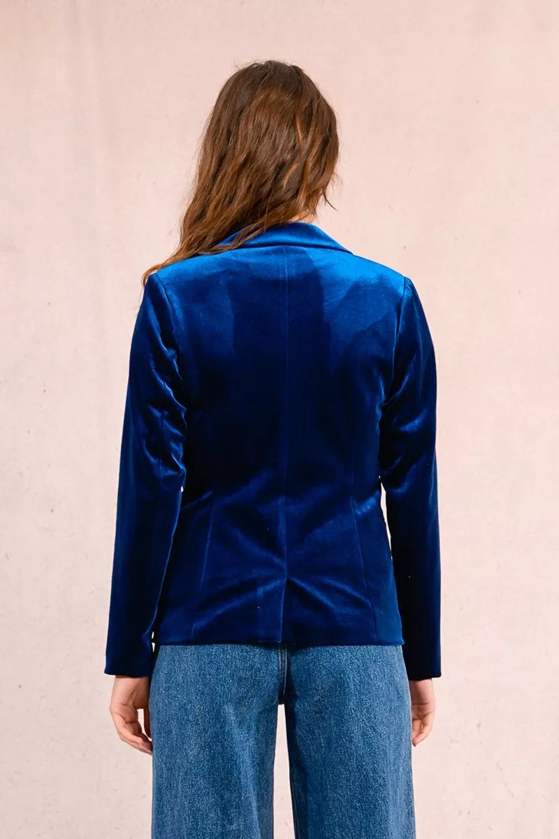 Molly Bracken E1758DH Velvet Cobalt Blazer