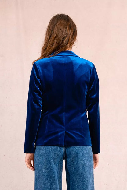 Molly Bracken E1758DH Velvet Cobalt Blazer