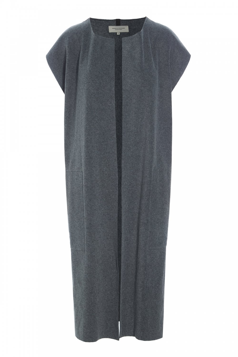 Henriette Steffensen Grey Long Vest