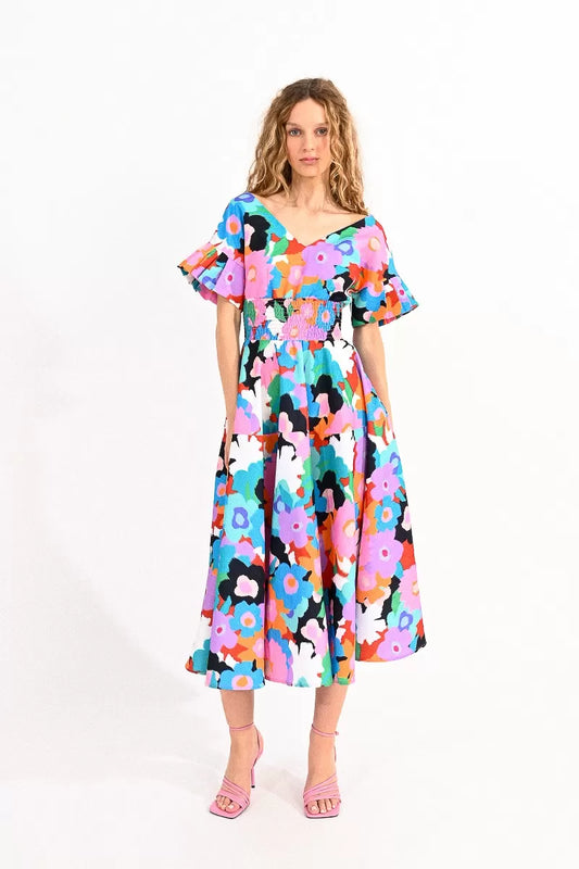 Molly Bracken Multi Print  RL313ACP Dress