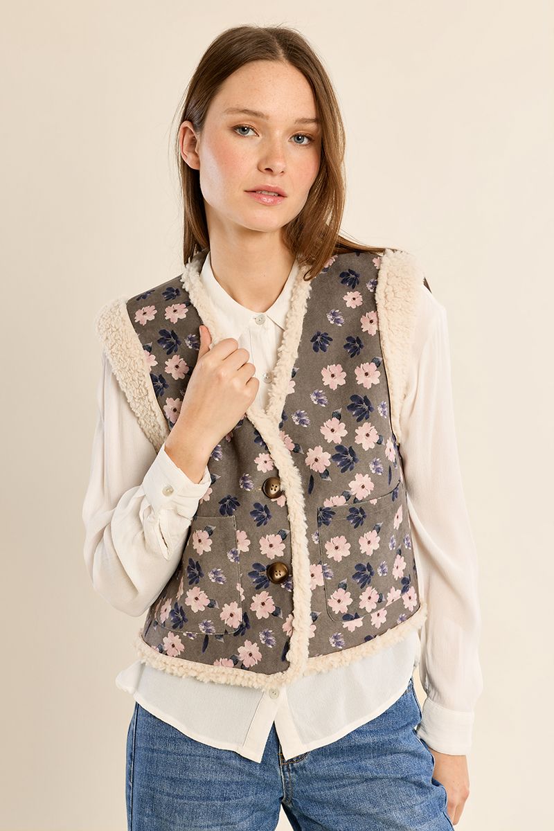 Molly Bracken Woven Sleeveless Jacket Multicolour P1890AEH