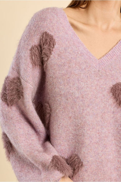 Molly Bracken LA2050EH Mauve Knitted Sweater
