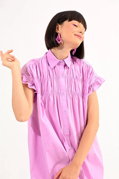 Molly Bracken LAL154ACP Pink Shirt Dress
