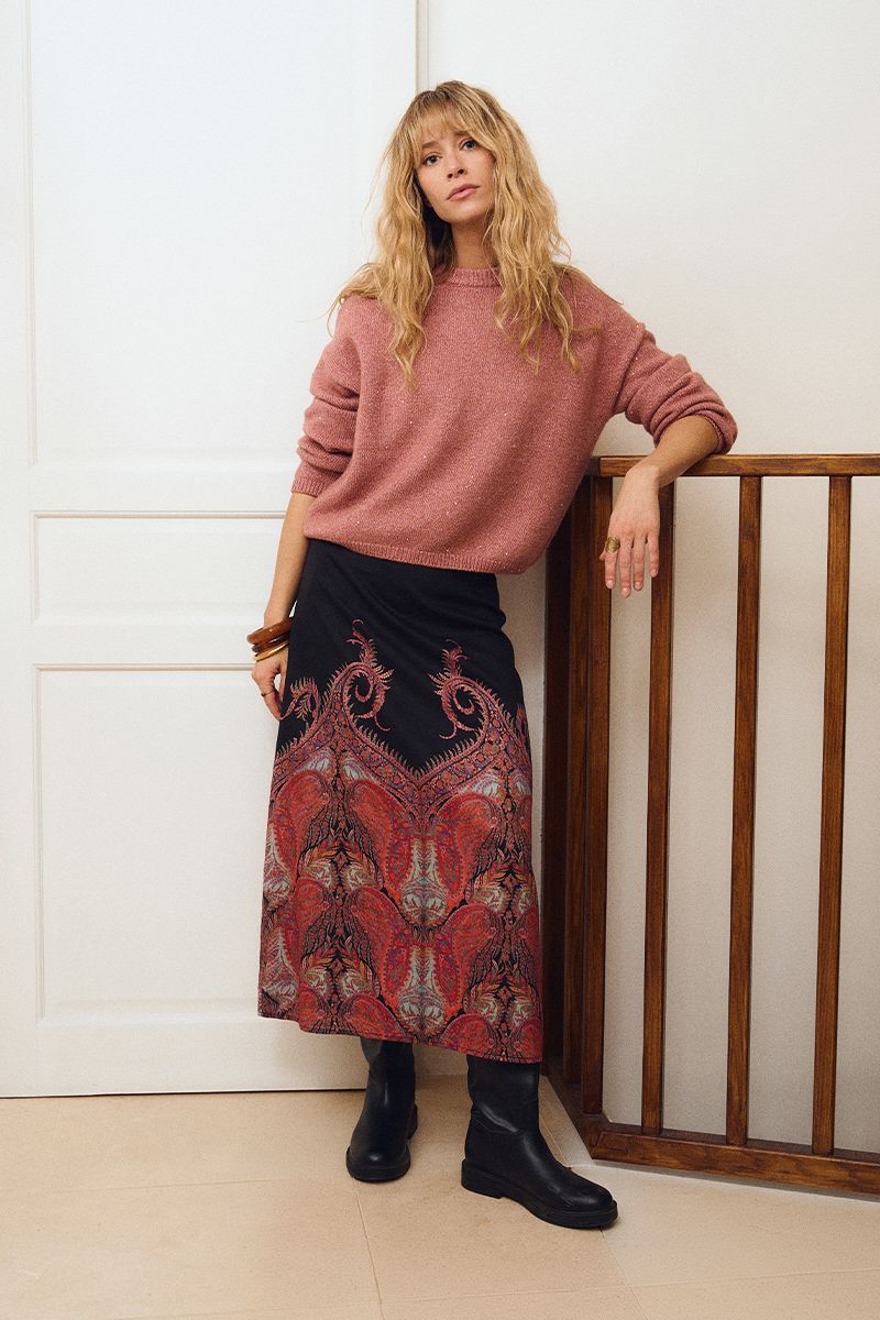 Molly Bracken Woven Skirt Black Clodette LA1553EH
