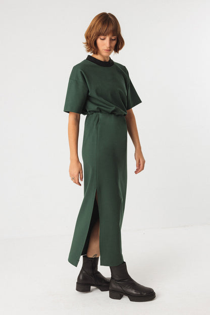 SKFK Hozta Dark Green Skirt