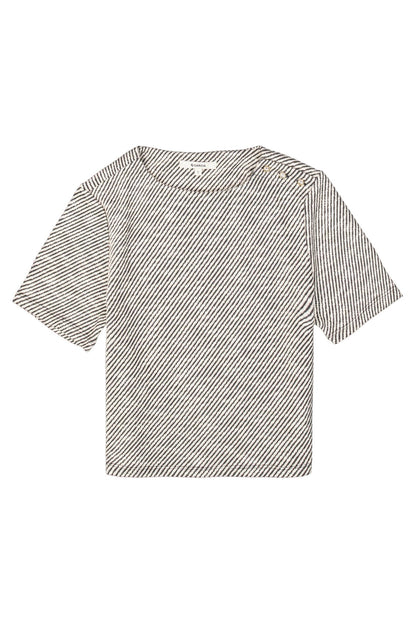 Garcia Stripes & Pearls Couture Top