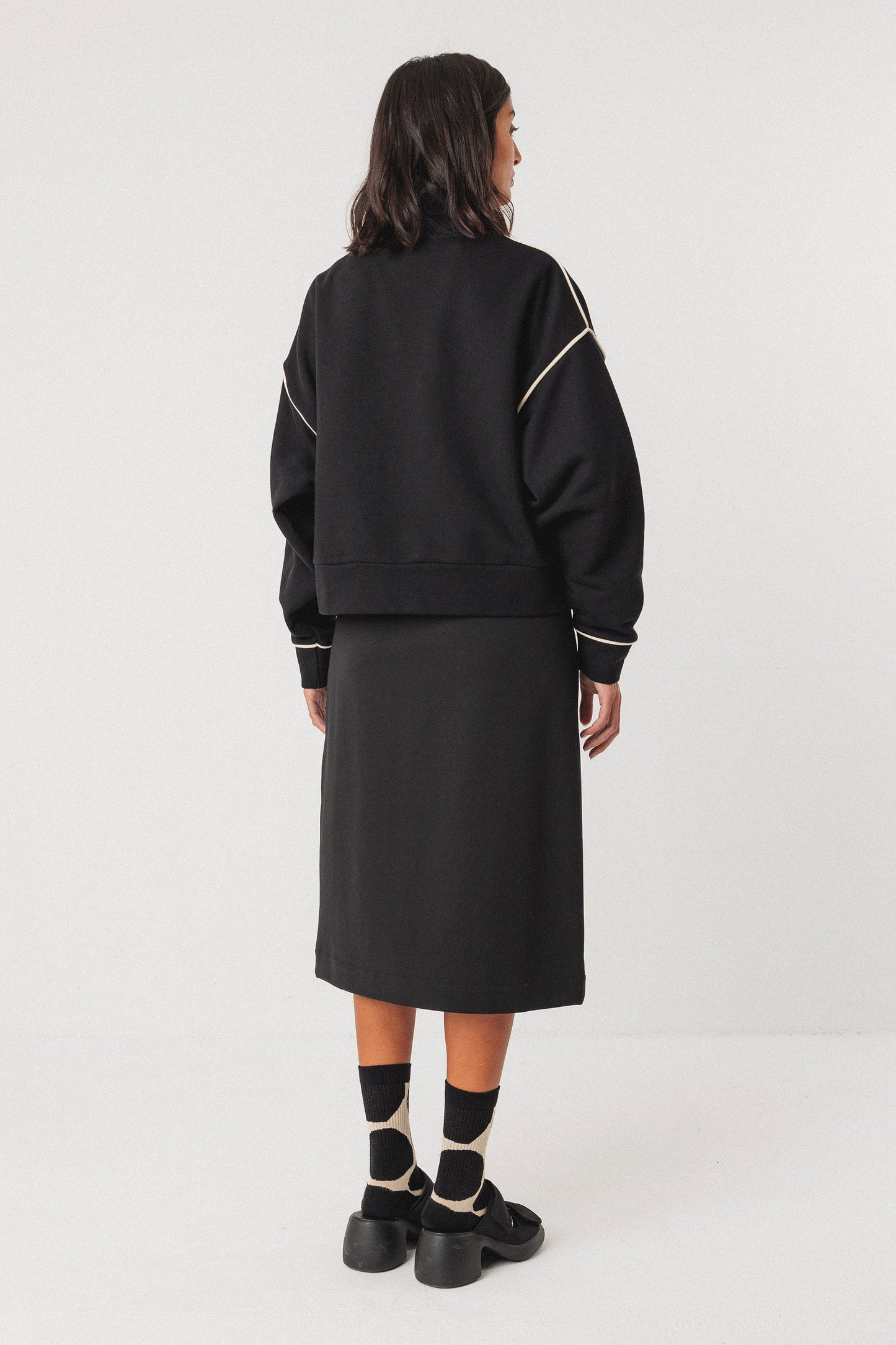 SKFK Ianire Black & Cream Sweatshirt