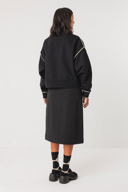 SKFK Ianire Black & Cream Sweatshirt