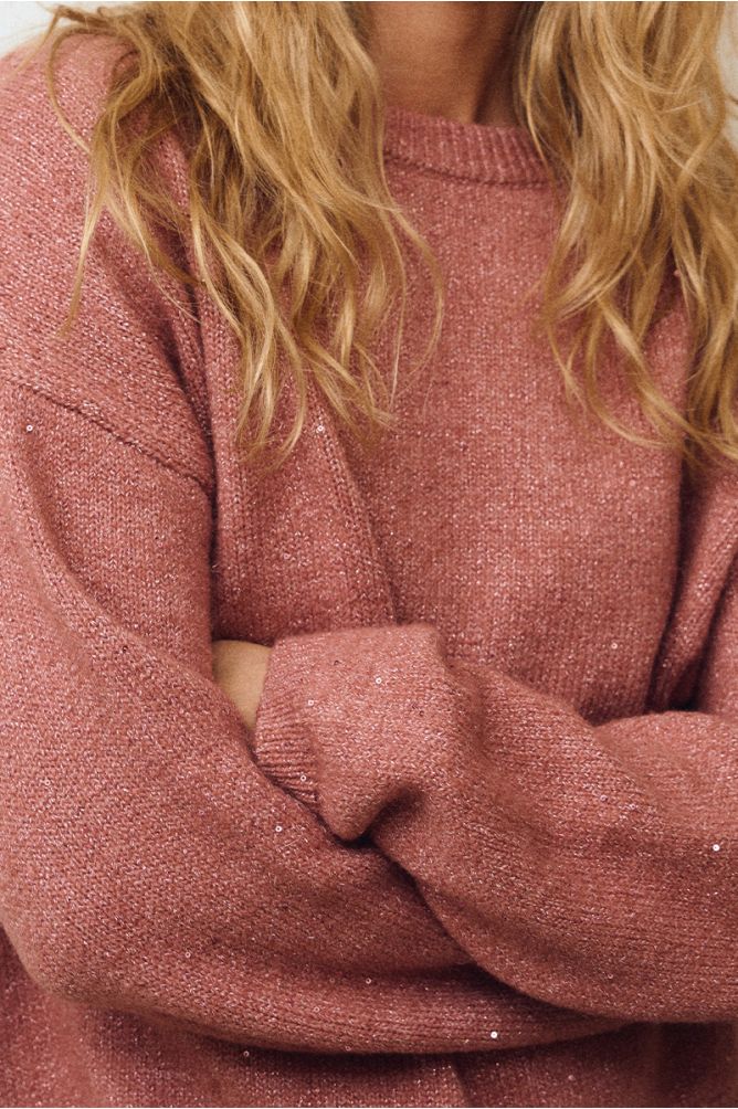 Molly Bracken BT215EH Old Pink Knitted Sweater