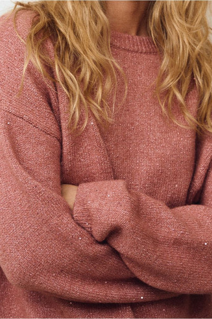 Molly Bracken BT215EH Old Pink Knitted Sweater