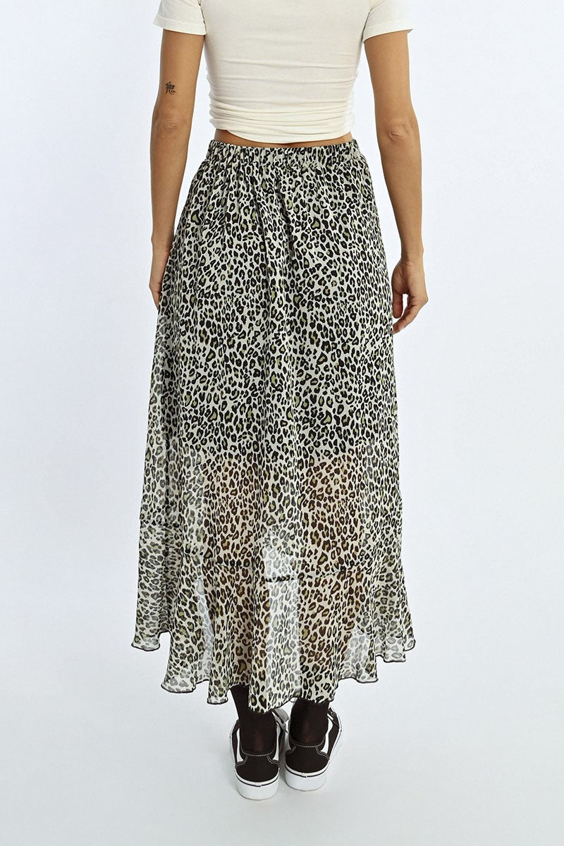 Molly Bracken Animal Print Wrap Skirt