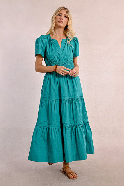 Molly Bracken LAS130DE Emerald Green Midi Dress