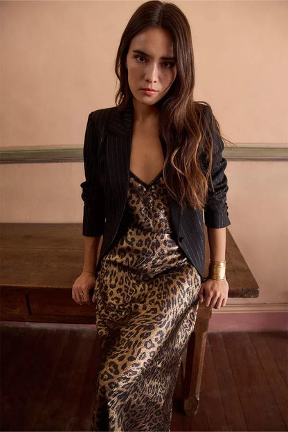 Molly Bracken T1635BDN Gold Leopard Skirt