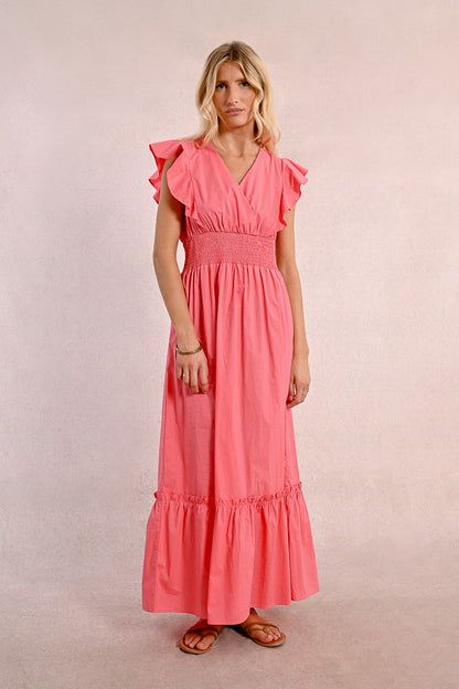 molly bracken pink dress Molly Bracken LA1163DE Coral Pink Dress