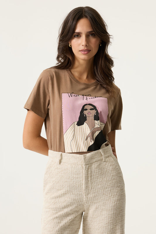 Garcia N260203 Taupe T - Shirt