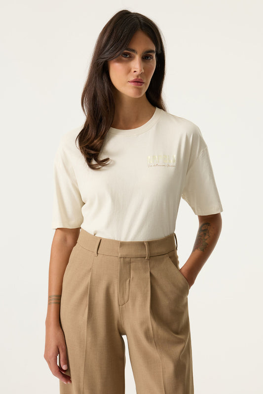 Garcia N260206 Off White T- Shirt