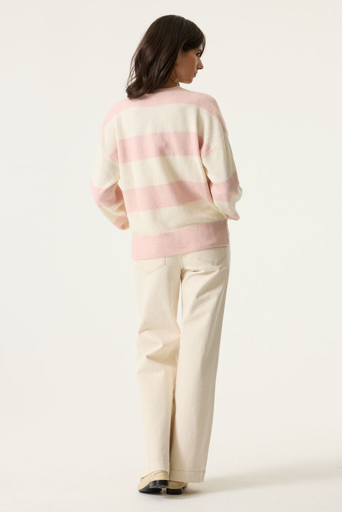 Garcia N260242 Pink and Cream Jumper