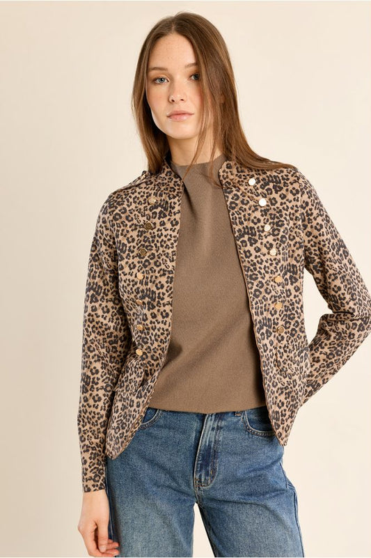 Molly Bracken G996EN Leopard Print Jacket