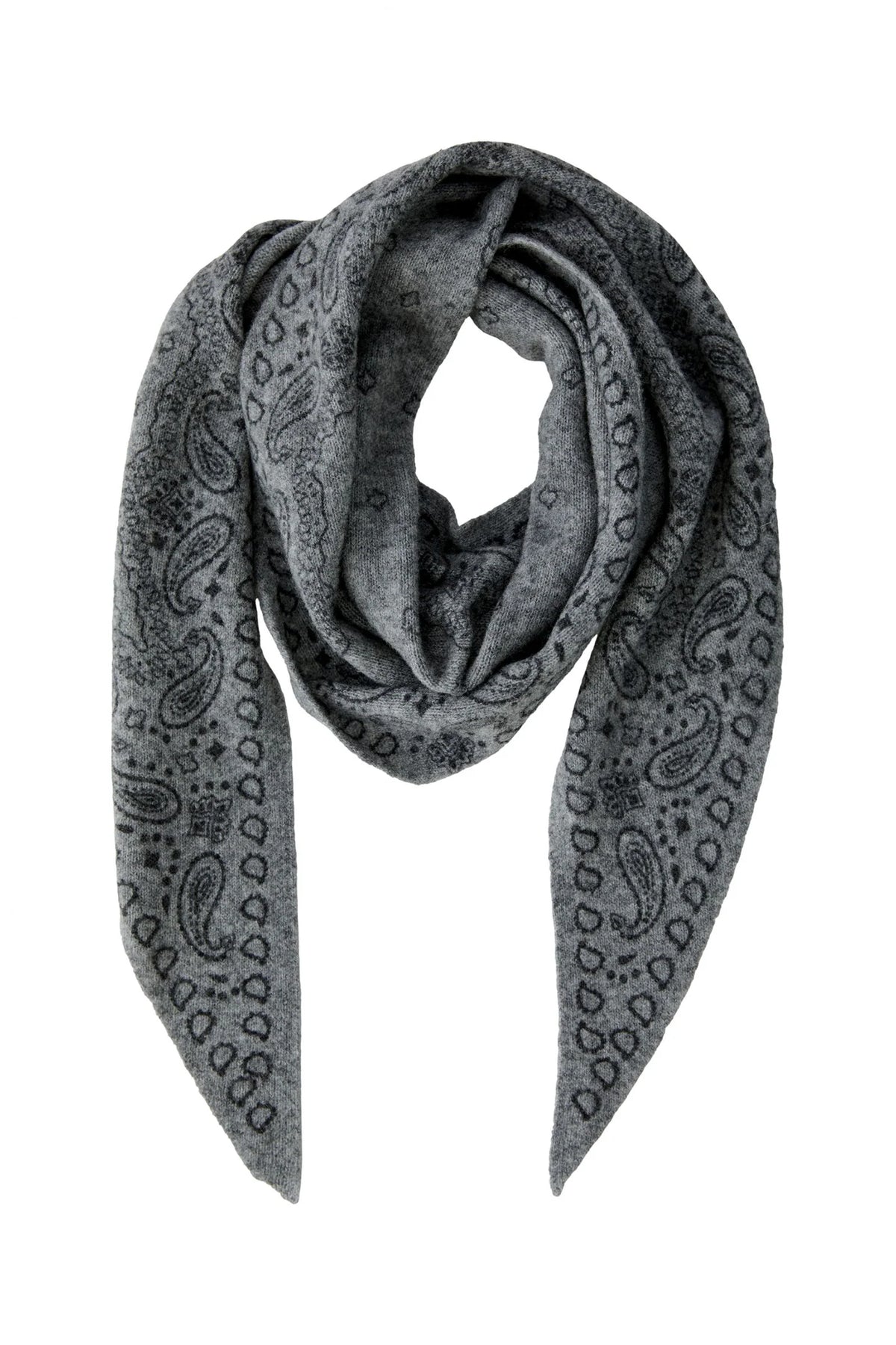 Oui 0099876 Steel Grey Triangle Scarf