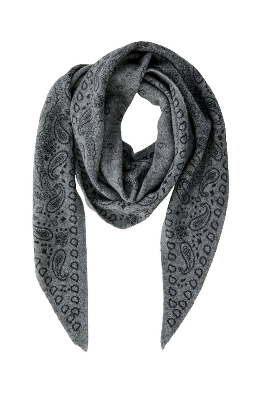 Oui 0099876 Steel Grey Triangle Scarf