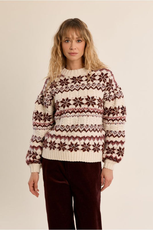 Molly Bracken BT220EH Off White Knitted Sweater