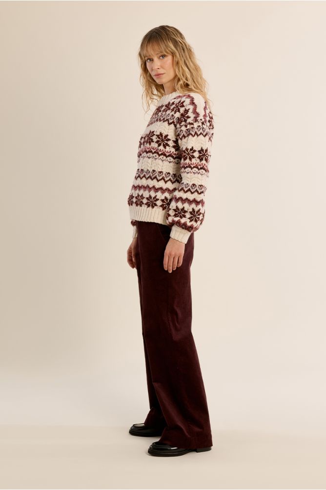 Molly Bracken BT220EH Off White Knitted Sweater