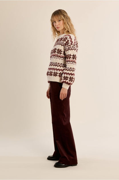 Molly Bracken BT220EH Off White Knitted Sweater
