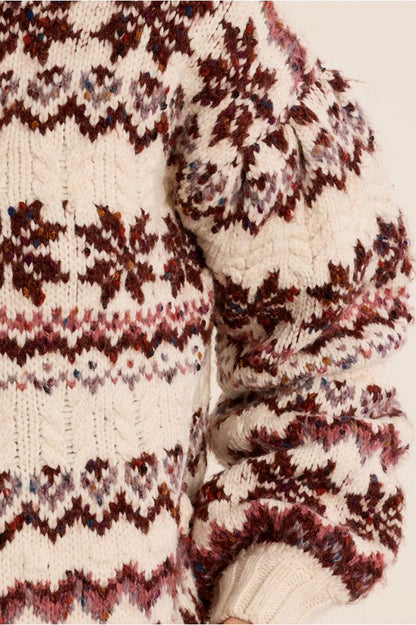 Molly Bracken BT220EH Off White Knitted Sweater