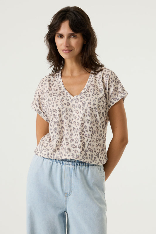 Garcia Leopard Print T - Shirt