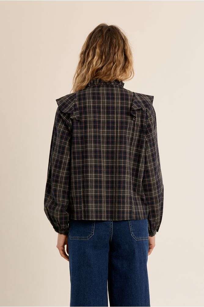 Molly Bracken P1922EH Khaki Woven Blouse