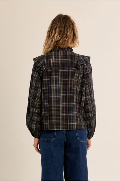 Molly Bracken P1922EH Khaki Woven Blouse