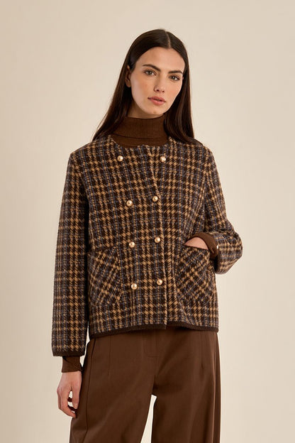 Molly Bracken Knitted Jacket Chocolate EF1682EN