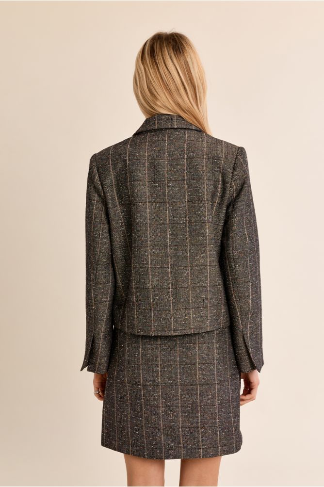 Molly Bracken R1752EH Black Woven Blazer