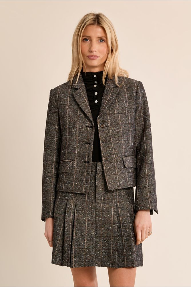 Molly Bracken R1752EH Black Woven Blazer