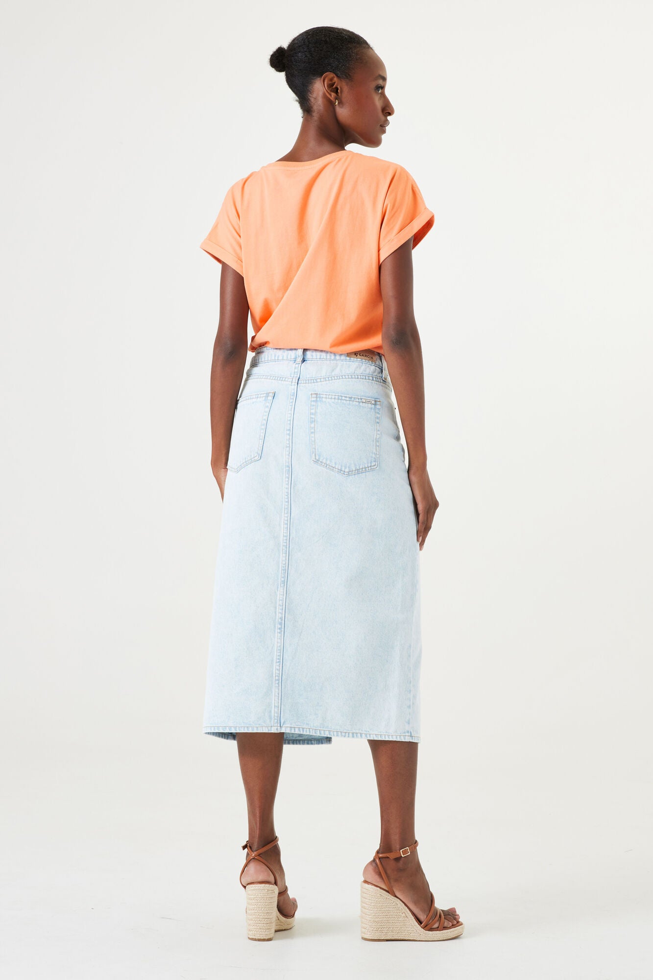 Garcia Demin Split Midi Skirt