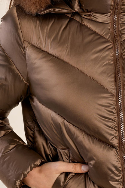 Molly Bracken OR197EH Chocolate Padded Jacket