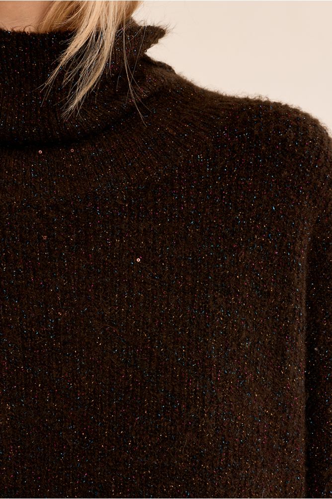 Molly Bracken LA2059EN Chocolate Knitted Sweater